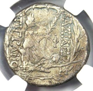 Kings of Armenia Tigranes II AR Tetradrachm Coin 95 - 56 BC Tyche - NGC Choice VF 4