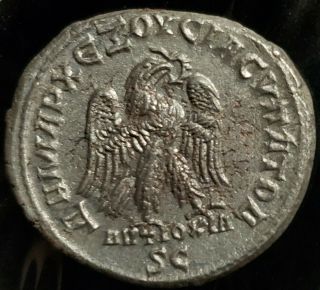 Philip Ii.  Ad 247 - 249.  Antioch.  Tetradrachm.  Rv Eagle.  Roman Empire