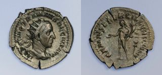 Trajan Decius Ar Antoninianus Rome 249 Ad,  Genius With Standard Rev. ,  Portrait