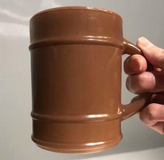 Vintage Fire King Ranger Barrel Mug Brown Milk Glass Usa Coffee Cup Fire - King
