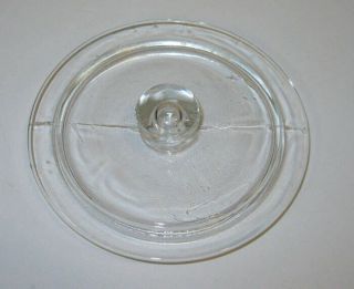 5.  5 " Clear Glass Lid For Vintage Anchor Hocking Morning Glories Canister Jar