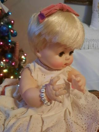 Vintage Effanbee Sweetie Pie Doll 1964 Outfit,  Bracelet & Pillow