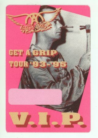 Rare Aerosmith 1993 - 95 Get A Grip Tour Pink Vip Backstage Pass