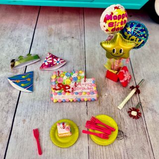 2006 Re - Ment Mini Sweets 8 Happy Birthday Surprise Cake Balloons