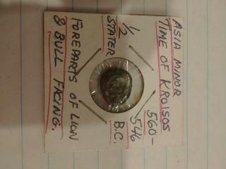 1/2 Stater Silver Coin Asia Minor Time Of Kroisos