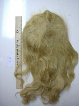 W15 - Large Blonde Human Hair Wig For Large Dolls.