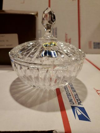 Bleikristall Beyer lead crystal candy dish with lid West Germany 2