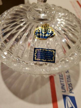 Bleikristall Beyer lead crystal candy dish with lid West Germany 3