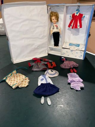 Vintage 1964 Topper Toys Penny Brite Dolls W/ Case,  1 Doll & Clothing