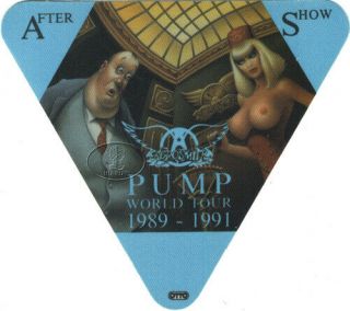 Aerosmith 1989 Pump Tour Backstage Pass Aso Blue