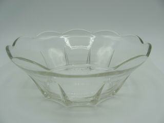 Cambridge Elegant Glass Serving Vegetable Bowl Decagon Pattern Scalloped Edge