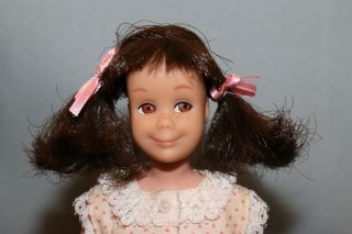 Vintage 1965 Brunette Skooter Barbie Doll In Skipper Pajamas