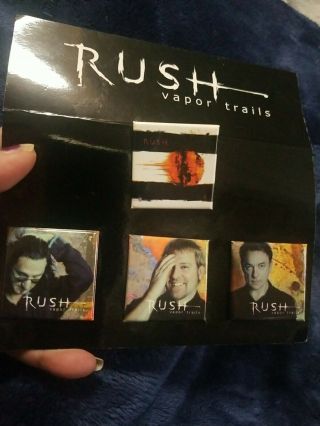 Rush Hard Classic Rock Pin Set Vapor Trails 4,  1.  5 "