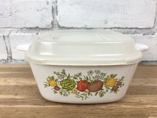 Vintage Corning Ware Spice Of Life Petite Casserole 2 - 3/4 Cup P - 43 - B W/ Lid