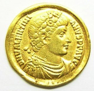 364 - 375 AD Ancient Roman Gold Solidus of Emperor Valentinian minted in Antioch 3