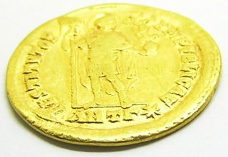 364 - 375 AD Ancient Roman Gold Solidus of Emperor Valentinian minted in Antioch 5