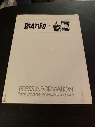 The Beatles 1981 " A Hard Days Night " Press Information Kit Universal An Mca Co