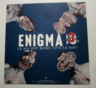 Enigma 3 1996 Double Sided Promo Flat / Poster 12 " X12 "