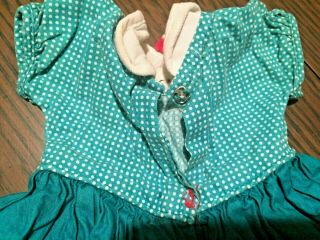 Blue - Green Terri Lee Doll Dress With Pockets And Panties - Tag on dress faded 3