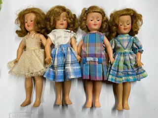 Vintage 1950s Set Of 4 Vintage Ideal Shirley Temple Dolls St - 12