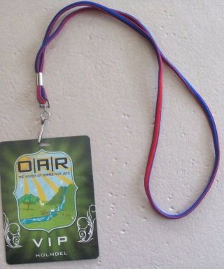 O.  A.  R.  Sounds Of Summer Tour 2013 Backstage Pass Vip W/ Lanyard Oar