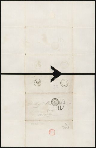 Argentina 1868 - Stampless Letter Buenos Aires To Genova Italy - Paquebot D5