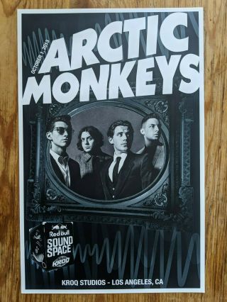 Arctic Monkeys Kroq Studios Los Angeles 2013 Red Bull Promo Poster 11x17
