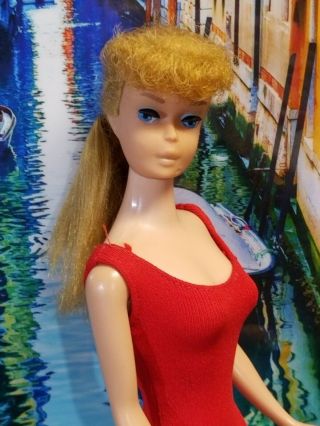 Vintage 6 Ponytail Barbie Ash Blonde Mattel Doll In Oss Tlc Great For Ooak