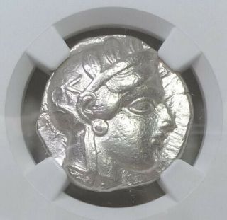 Greece Athens Silver Tetradrachm 440 - 404 Bc Ch Vf Ngc