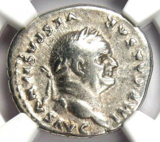 Ancient Roman Vespasian Ar Denarius Silver Coin 69 - Ad Certified Ngc Choice Fine