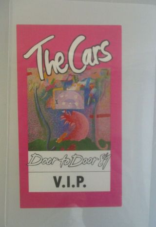 The Cars Band Door To Door Tour 1987 V.  I.  P.  All Access Backstage Pass