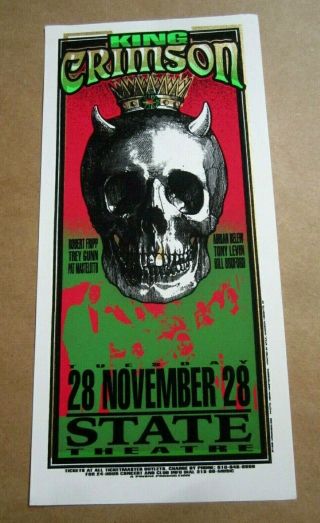 King Crimson 1995 Detroit,  Mi Silkscreen Print Handbill - Arminski