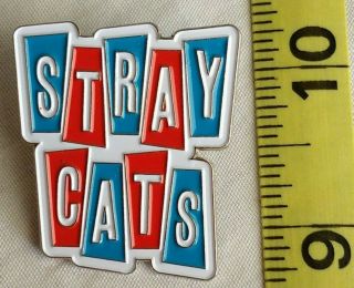 Stray Cats 40 Design Logo Brian Setzer Rockabilly Lapel Pin Badge Wow