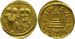 641 - 668 Ad Byzantine Gold Solidus Constans Ii Constantine Iv 100 Coin