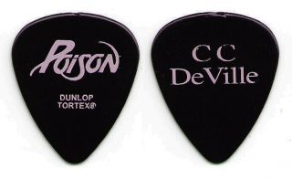 Poison C.  C.  Deville Signature Black/pink Tour Guitar Pick