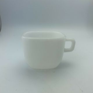Vintage Glasbake Square White Drink Coffee Tea Mug Cup J2265 Usa