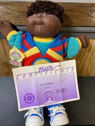 Vintage 1989 Designer Line Cabbage Patch Kids Alexis Ambroise African American 3