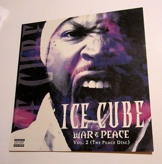 Ice Cube 2000 Double Sided Promo Poster Flat War & Peace Vol 2