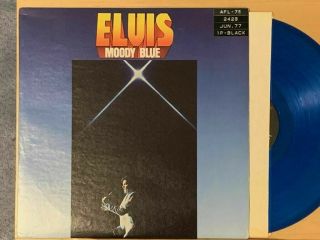 1977 Elvis Presley Moody Blues Vinyl Album Lp .