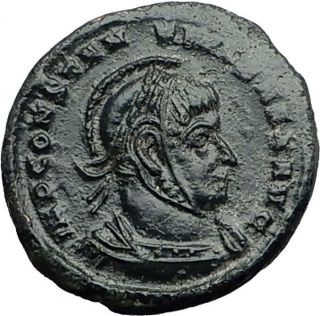 Constantine I The Great 318d Trier Authentic Ancient Roman Coin Victories I60023