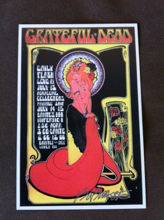 Rare Vintage Grateful Dead Concert Handbill Flyer Signed Bob Masse Daily Flash