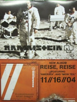 Rammstein 2004 Reise,  Reise Big Promotional Poster Flawless Old Stock