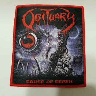 Obituary Cause Of Death Woven Patch