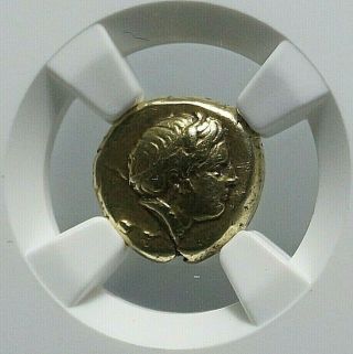 Ancient Greek Gold Ngc Vf Coins Isi.  Of Lesbos,  Mytilene El Hecte (2,  51g) A537