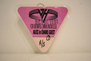 Van Halen Oct 8,  1991 For Unlawful Carnal Knowledge Laminated Backstage Pass