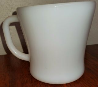 Vintage Federal White Milk Glass Coffee Cup Mug with D Handle 2