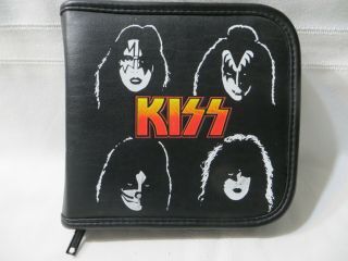 Vintage Kiss Group Music Dvd Cd Case Storage Holder 12 Bubble Pockets