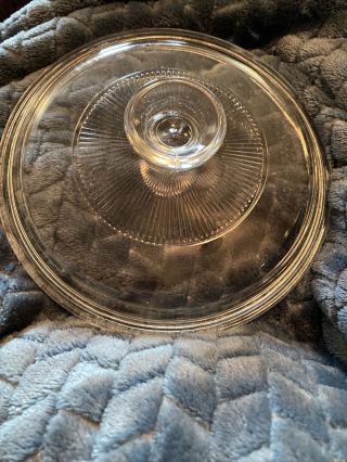 Round Pyrex G - 5 - C Glass Lid Only Fits Corning Ware F5b 1.  5 Qt Casserole 7 3/4 "