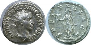 250 - 251 Ad Roman Herennius Etruscus As Caesar Spes Silver Antoninianus