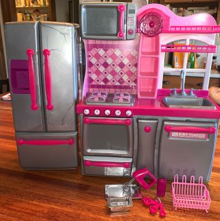Our Generation Pink Kitchen Set For 18 " Dolls Fits American Girl Accessories